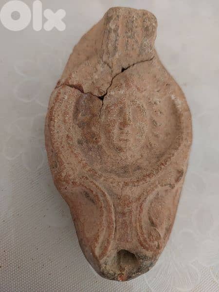 Ancient Greek Oil Lamp partially broken around 2000 years 0