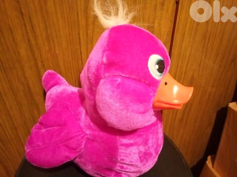 CUTE PURPLE DUCK character Plush medium syze As new toy: 30 Cm=11$ 2