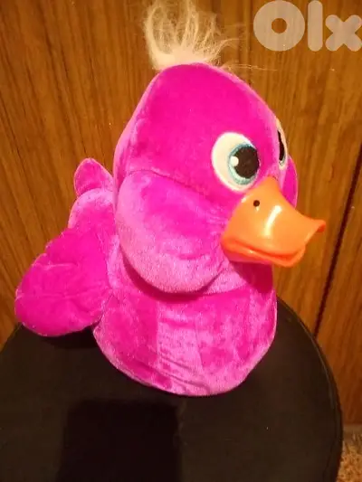 CUTE PURPLE DUCK character Plush medium syze As new toy: 30 Cm=11$