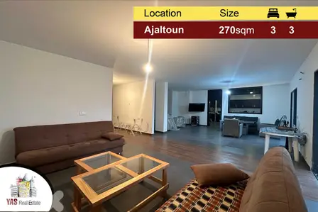 Ajaltoun 270m2 | Main Road | Fully Redesigned | View | Catch | AC |