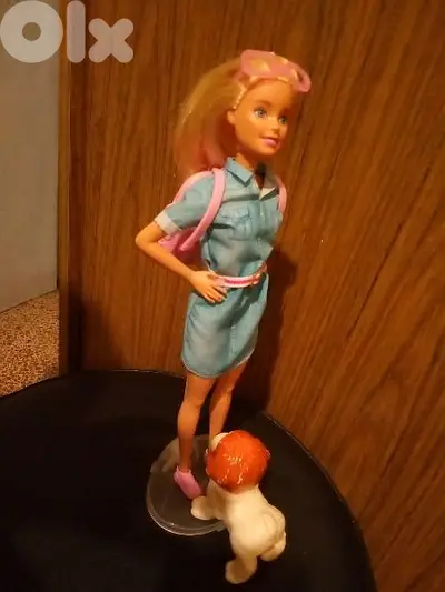 Barbie TRAVEL&PUPPY PLAY FASHIONISTAS great doll+her bag without Puppy