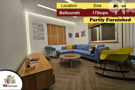 Ballouneh 170m2 | Redesigned | High-End | Sea View | Partly Furnished