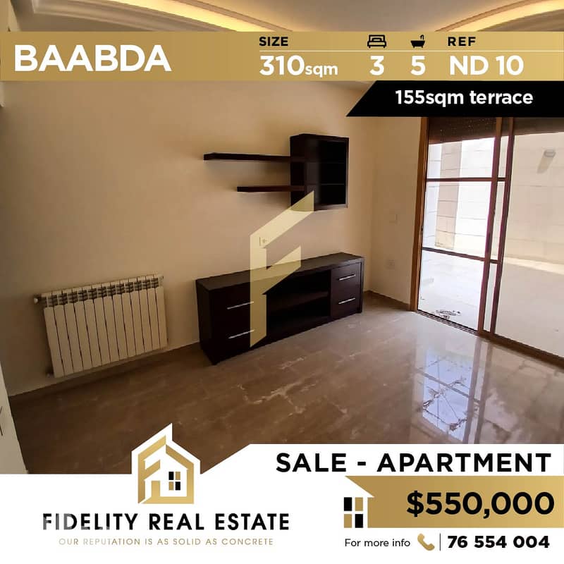 Apartment for sale in Baabda ND10 0