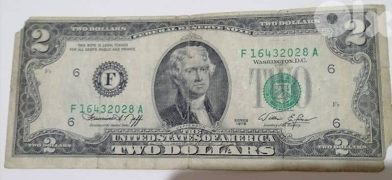 2 dollar bill 1976 0