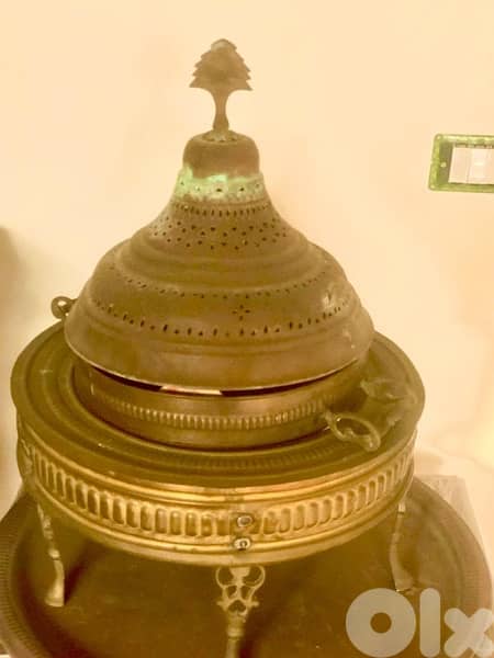Antique Copper Braiser 0