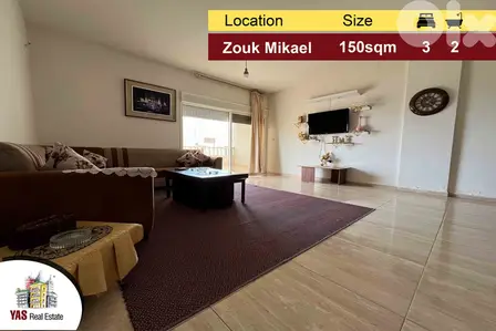 Zouk Mikael 150m2 | Calm Location | Dead End Street | View | EH |
