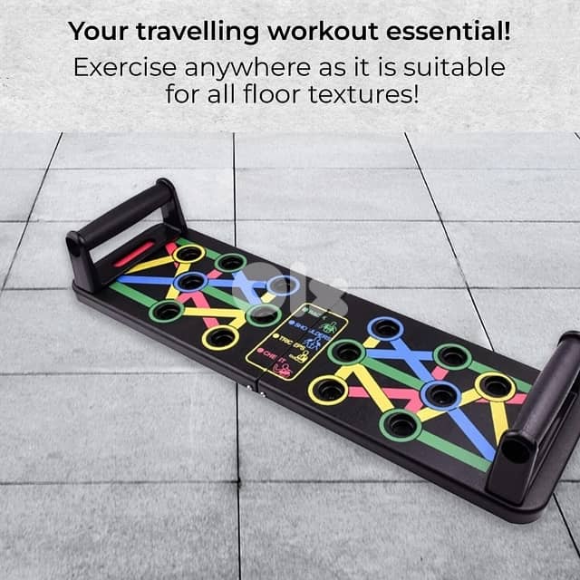 Foldable Push Up Board, Color-Coded Fitness Board, Full Body Workout 9
