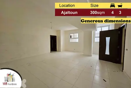 Ajaltoun 300m2 | 35m2 Terrace | Generous dimensions | Mountain View|TO Ajaltoun 300m2 | 35m2 Terrace | Generous dimensions | Mountain View|TO