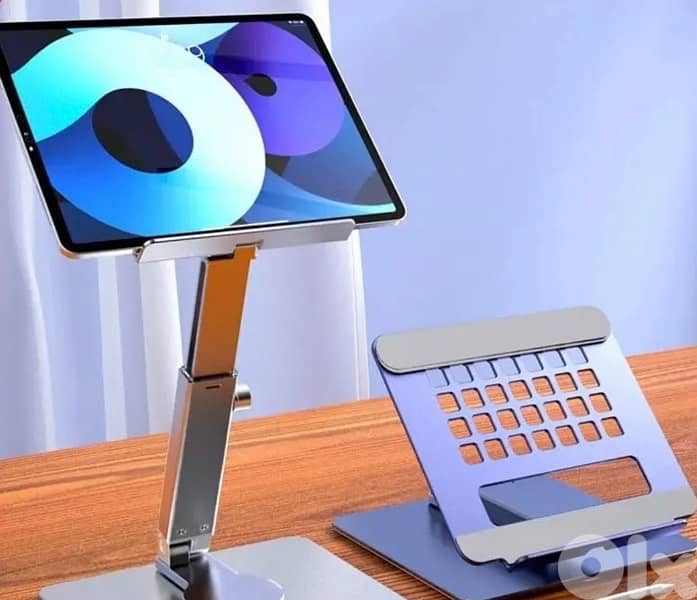 Aluminum Tablet Stand 360 degree Rotating Adjustable Desk 1