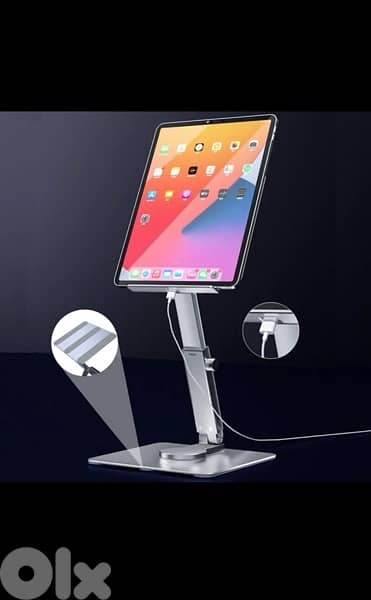 Aluminum Tablet Stand 360 degree Rotating Adjustable Desk 4