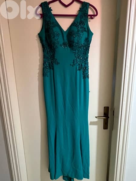 Green dress, size 38-40, worn once 0