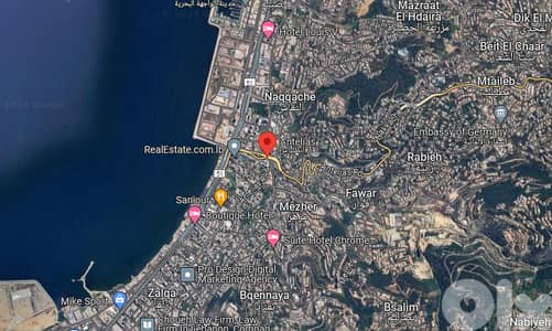 1000 m2 land for sale in Dbaye Highway-Prime Location - موقع ممتاز جدا