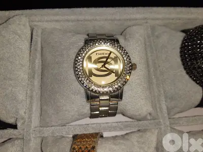 original bebe watch gold working