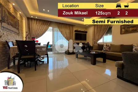Zouk Mikael 125m2 | High-End | Partly Furnished | Killer View | EH |