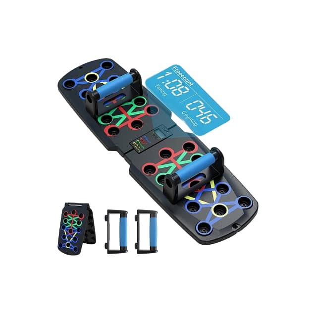 Digital Push Up Board, Rep Counter & Timer, Foldable Home Gym Board 0