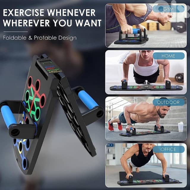 Digital Push Up Board, Rep Counter & Timer, Foldable Home Gym Board 3