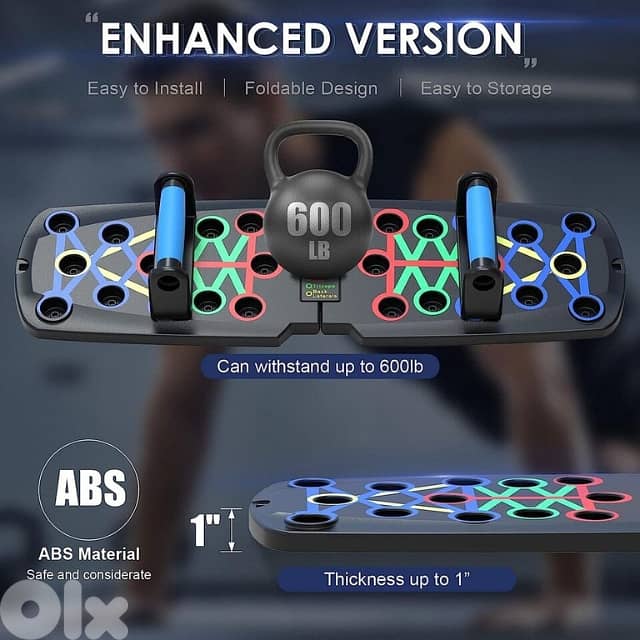 Digital Push Up Board, Rep Counter & Timer, Foldable Home Gym Board 5