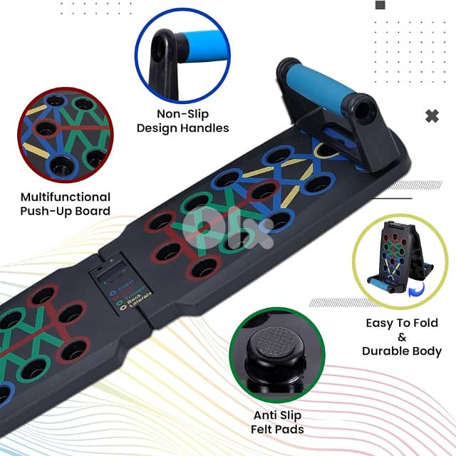 Digital Push Up Board, Rep Counter & Timer, Foldable Home Gym Board 7