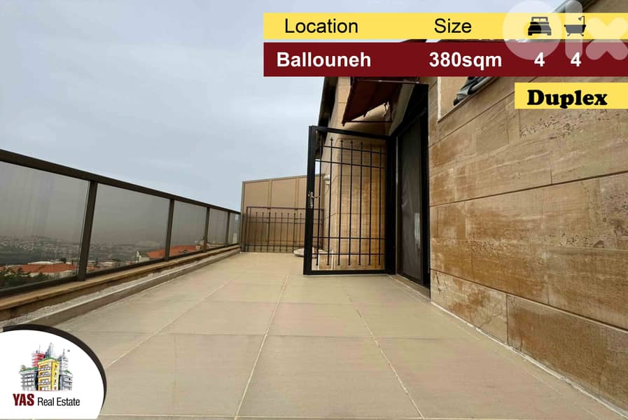 Ballouneh 380m2 | Duplex | Prime Location | Private Street | AC| 0