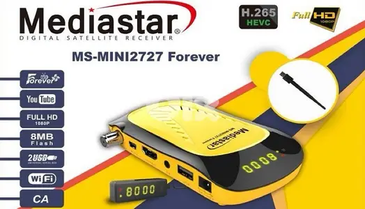 Mediastar الريسيفر الاقوى القطعة  اشتراك مجاني لمدة سنة شاهد نتفليكس
