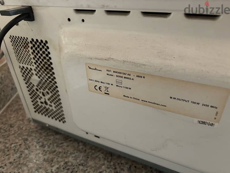 moulinex microwave 2