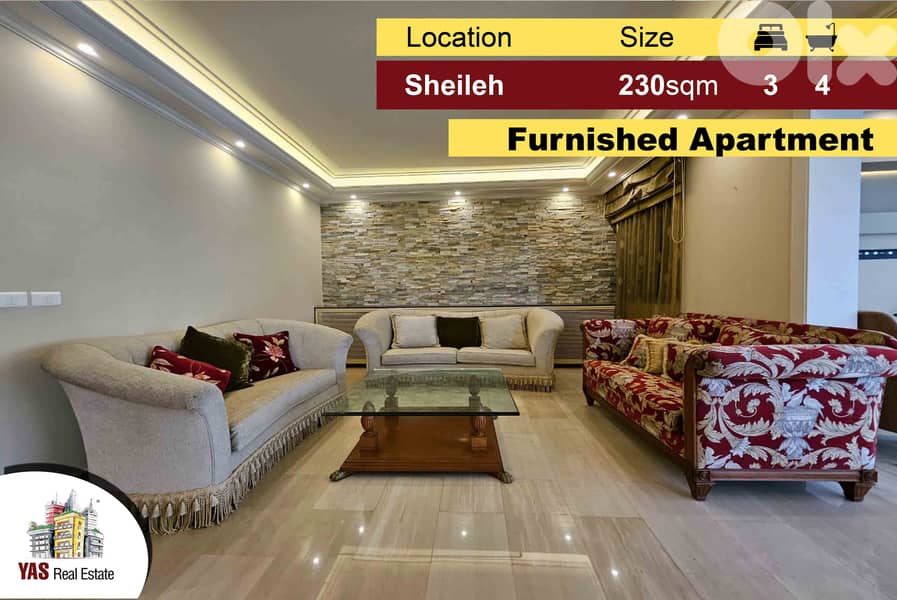 Sheileh 230m2 | Super Luxury |Open View | Unique | Furnished | TO/MY | 0