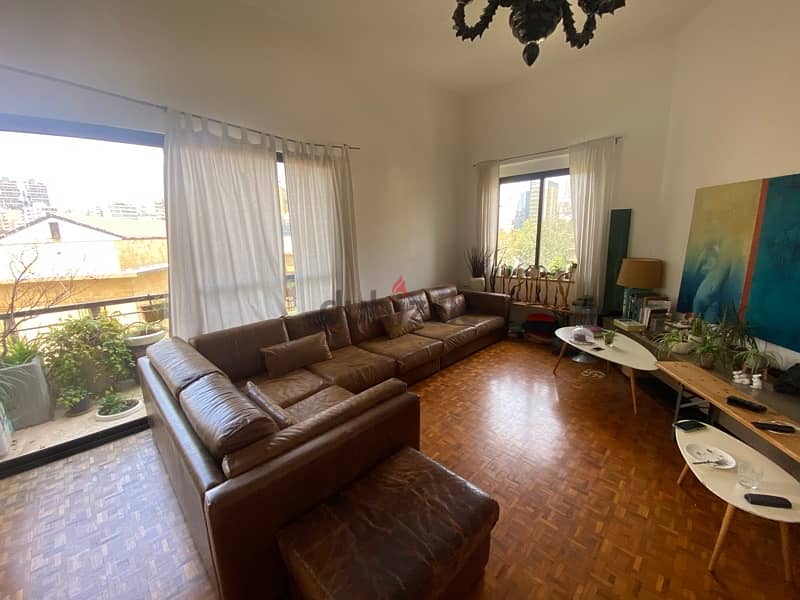Brown leather sofa 1