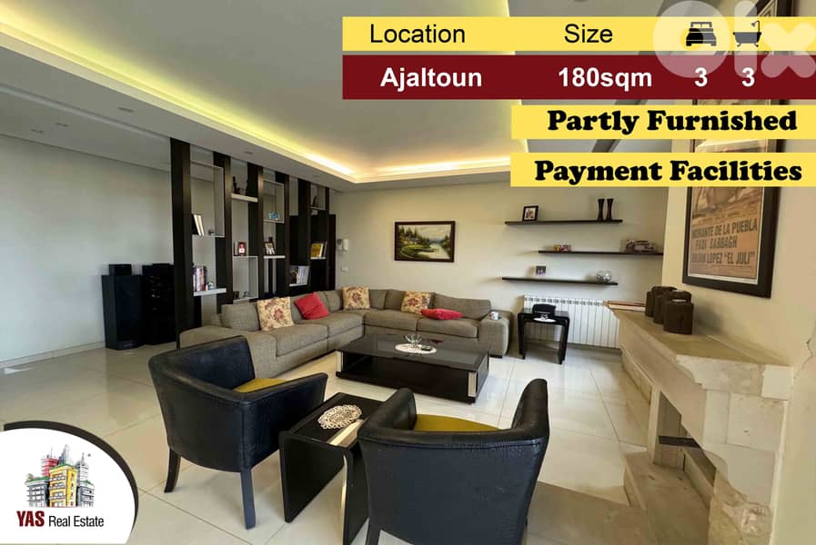 Ajaltoun 180m2 | Partly Furnished | Super Upgraded | View | Catch | MY 0