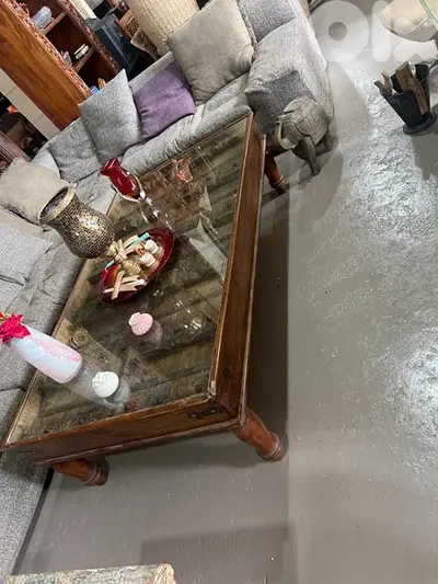 solid wood teak old door table