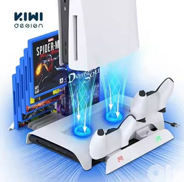 KIWIHOME PS5 Cooling & charging station with RGB lights /4$ delivery 0
