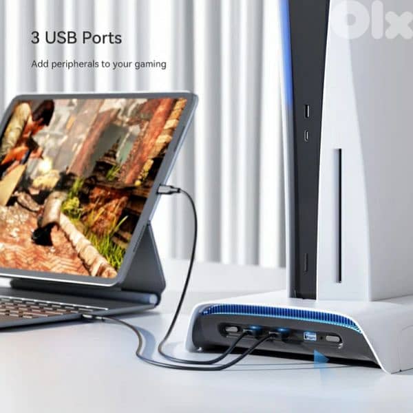KIWIHOME PS5 Cooling & charging station with RGB lights /4$ delivery 3