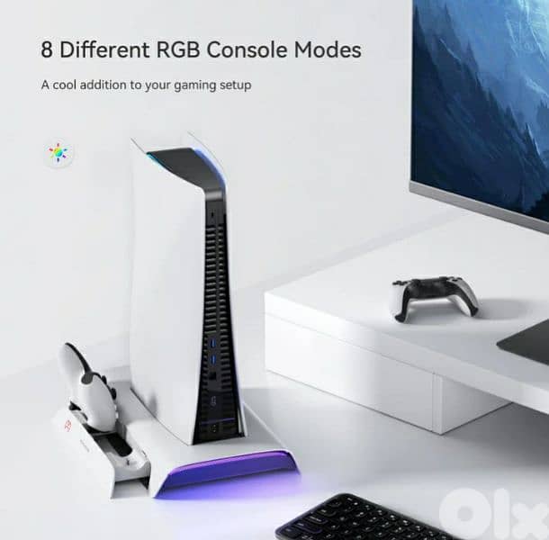 KIWIHOME PS5 Cooling & charging station with RGB lights /4$ delivery 4