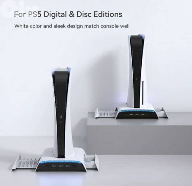 KIWIHOME PS5 Cooling & charging station with RGB lights /4$ delivery 5