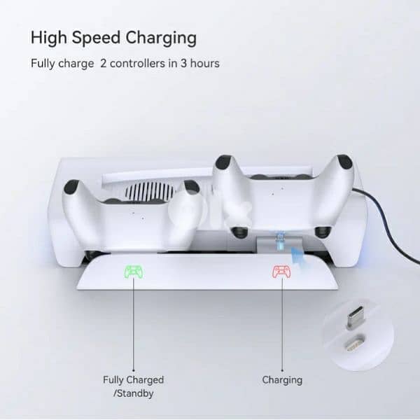 KIWIHOME PS5 Cooling & charging station with RGB lights /4$ delivery 6