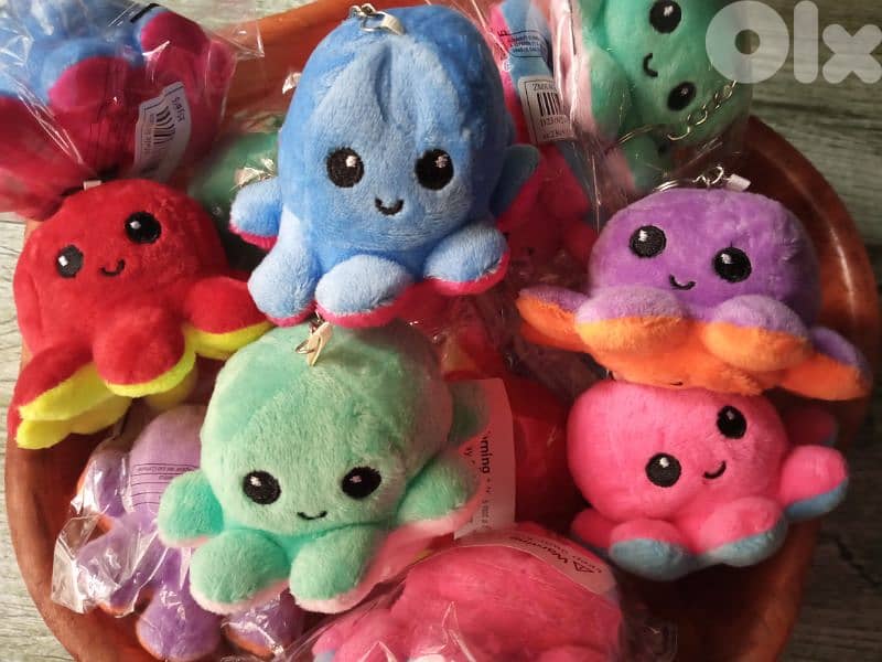 funny moody octopus keychain !! 2