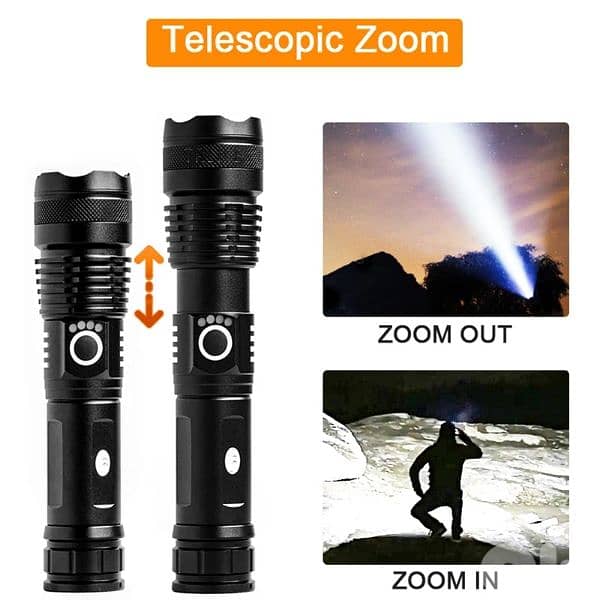 XHP Flash Light With 26650 Big Battery 0