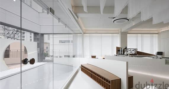 Prime restaurant or gallery or showroom with outdoor