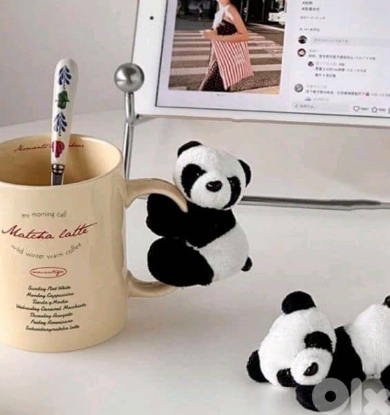 cute plush panda magnet 3