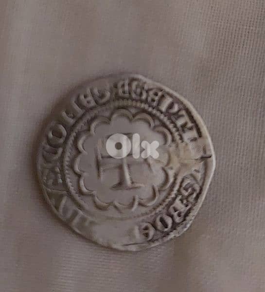 Crusader knight templars Silver Coin 12th century 0