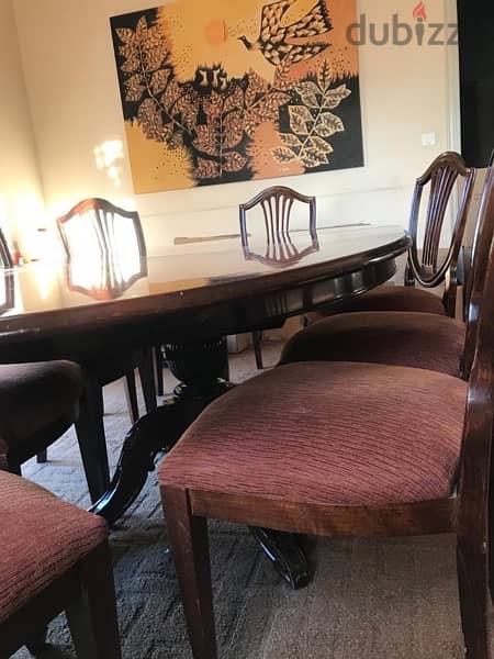 Regency Dining table with 8 chairs 2
