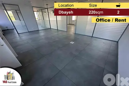 Dbayeh 220m2 | Office | High-End | Prime Location | Rent | MJ |