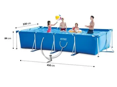 Intex family pool 450 x 220 x 0.84 m with filter Bestway مسبح بركة