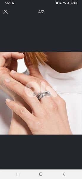 double aĺliance ring size 18.19 original swarovski 0
