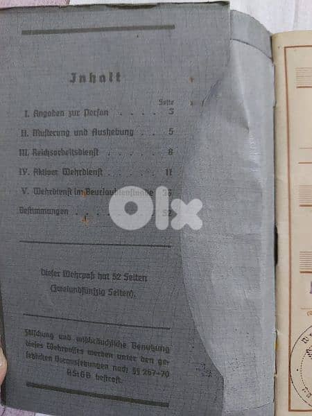 World War passport Nazi officer Hitler German 3rd Reich Army 3