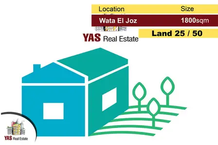 Wata El Joz 1800m2 | Flat Land | 25 / 50 | Panoramic View | MY |