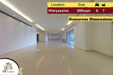 Kfaryassine 600m2 | Open View | Decorated | Generous dimensions | IV |