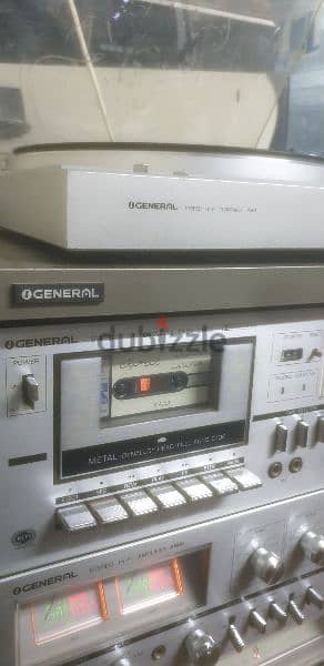 General vintage hifi stereo with turntable and disc antique 5