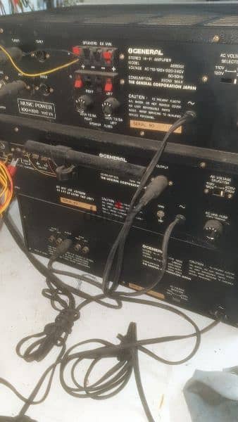 General vintage hifi stereo with turntable and disc antique 7