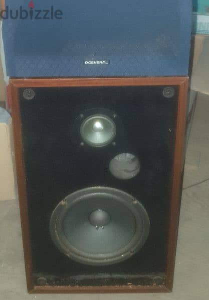 General vintage hifi stereo with turntable and disc antique 10