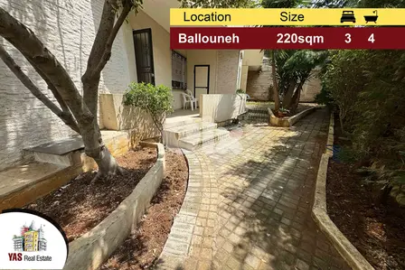 Ballouneh 220m2 | 80m2 Garden | Prime Location | Private Entrance | MY